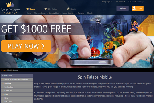 Spin Palace Mobile Casino Bonus For Iphone Ipad